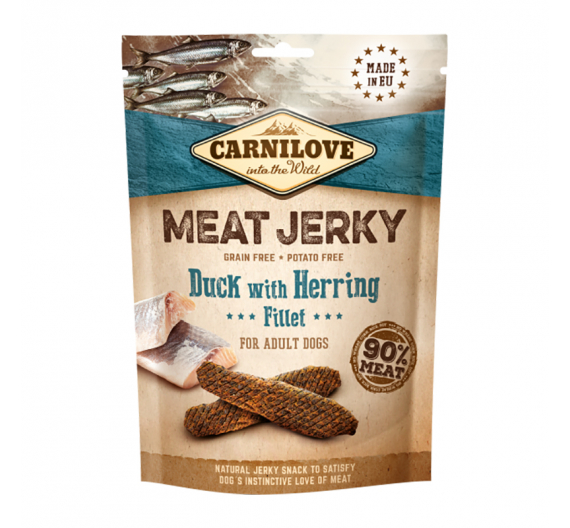 Carnilove Snack Jerky Duck & Herring Fillet 100gr