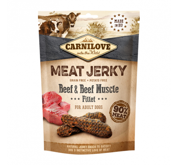 Carnilove Snack Jerky Beef & Beef Muscle Fillet 100gr