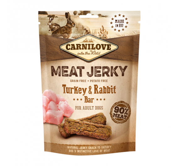 Carnilove Snack Jerky Turkey & Rabbit Bar 100gr