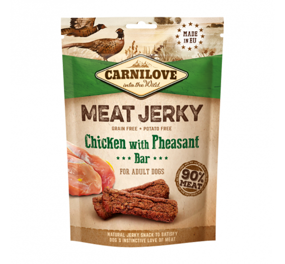 Carnilove Snack Jerky Chicken & Pheasant Bar 100gr