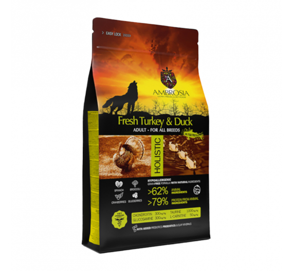 Ambrosia Grain Free Adult Turkey & Duck 12kg