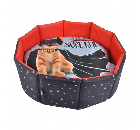 Love Story Κρεβάτι Γάτας 48x15cm με Αφαιρούμενο Μαξιλάρι Superhero