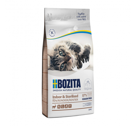 Bozita Indoor & Sterilised Τάρανδος Grain Free 10kg