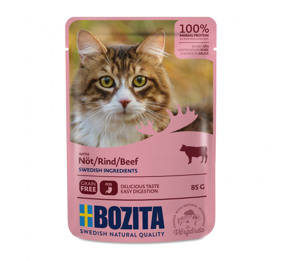 Bozita Pouch Βοδινό Κομματάκια σε Σάλτσα 85gr