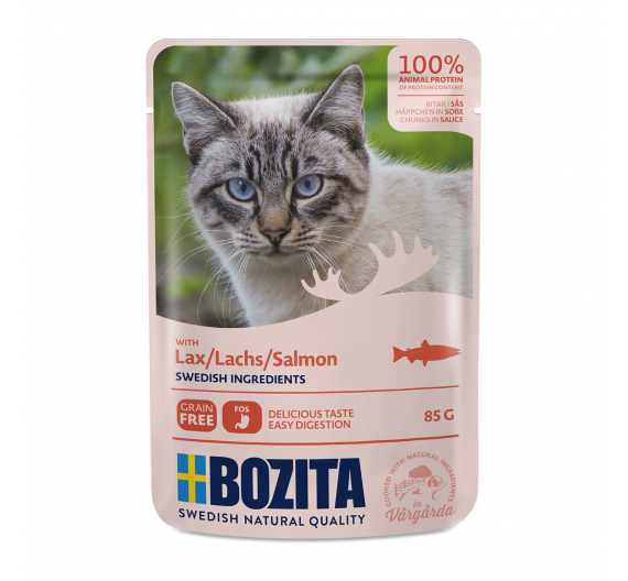 Bozita Pouch Σολομός Κομματάκια σε Σάλτσα 85gr