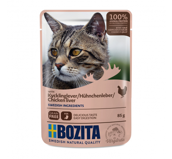 Bozita Pouch Συκώτι Κοτόπουλου Κομματάκια σε Ζελέ 85gr