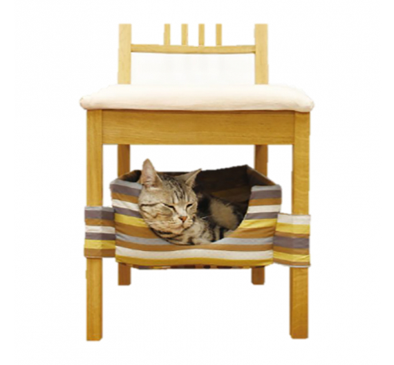 GimCat Under Chair Bed Αδιάβροχο Κρεβάτι Γάτας Κίτρινο 30x30x15cm