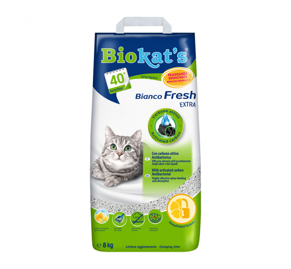 Biokat's Bianco Fresh Extra 8kg με Ενεργό Άνθρακα & Άρωμα Ανοιξης