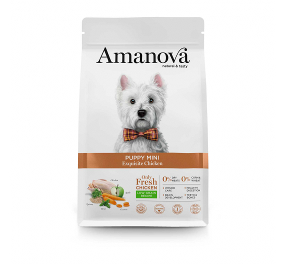 Amanova Dog Puppy Mini Exquisite Chicken 2kg Low Grain