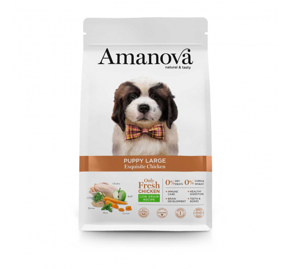 Amanova Dog Puppy Large Exquisite Chicken 12kg Low Grain