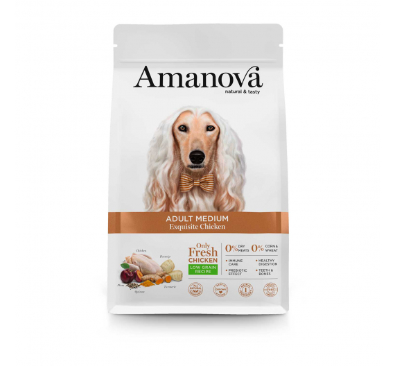 Amanova Dog Adult Medium Exquisite Chicken 2kg Low Grain
