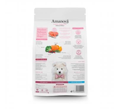 Amanova Dog Puppy Sensitive Salmon Deluxe 2kg Grain Free