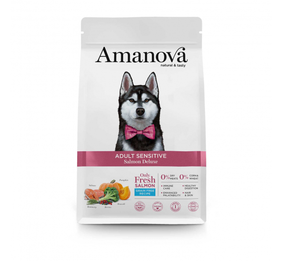Amanova Dog Adult Sensitive Salmon Deluxe 2kg Grain Free