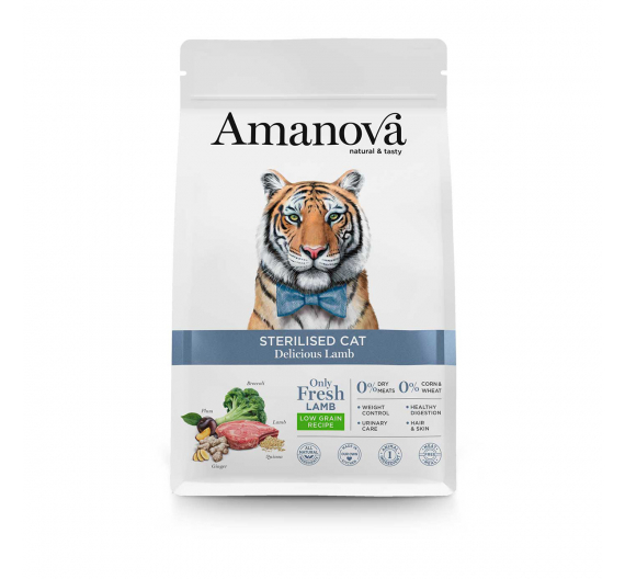 Amanova Sterilised Cat Delicious Lamb 1.5kg Low Grain