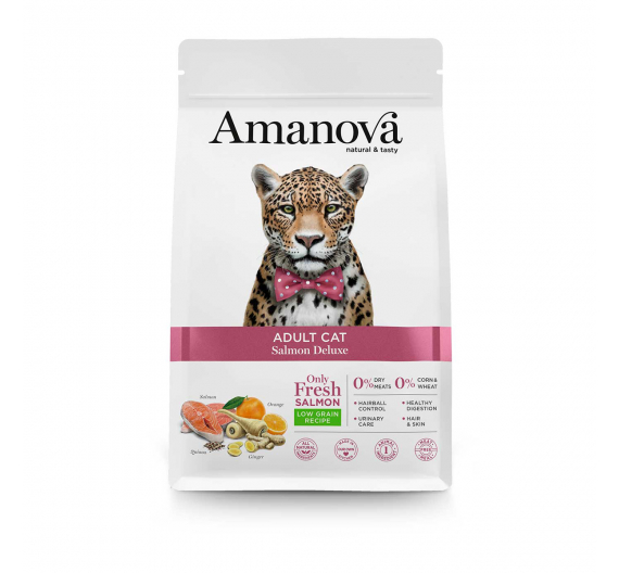 Amanova Adult Cat Salmon Deluxe 1.5kg Low Grain