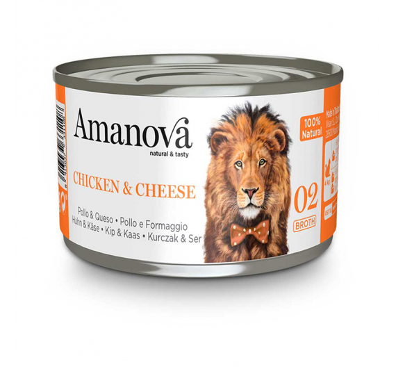 Amanova Cat Chicken & Cheese Broth 70gr