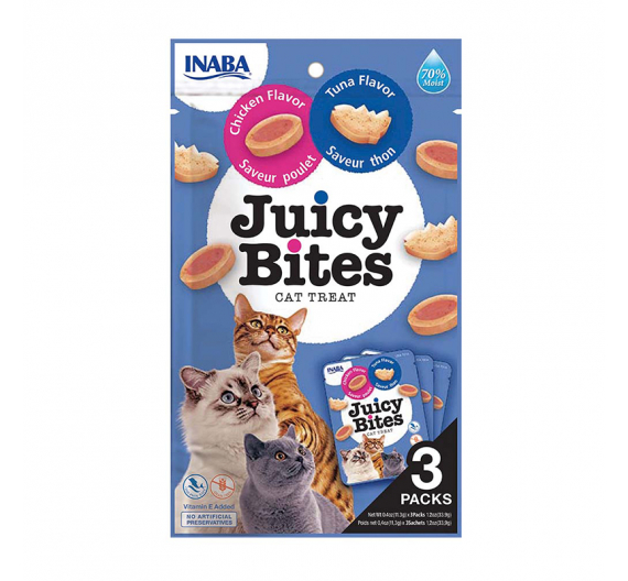 Inaba Churu Cat Juicy Bites Λιχουδιές με Κοτόπουλο & Τόνο 33.9gr