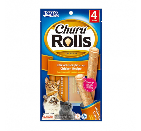 Inaba Churu Cat Rolls Γεμιστά Στικς με Κοτόπουλο 40gr