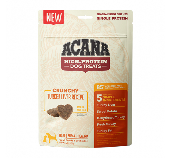 Acana Crunchy Turkey Liver Recipe 100gr Τραγανές Λιχουδιές