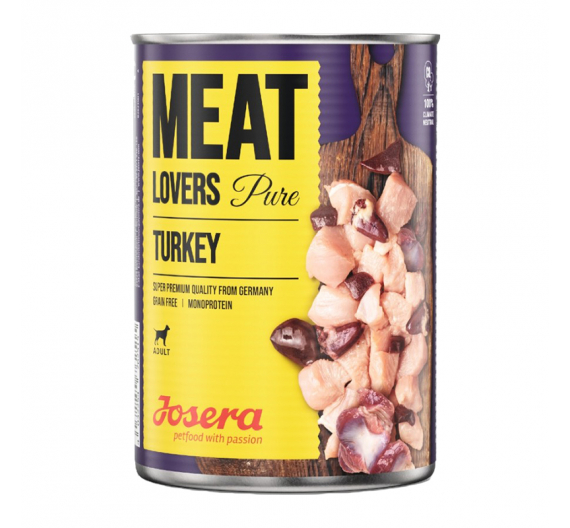 Josera Meat Lovers Pure Turkey Grain Free 400gr Josera Meat Lovers Pure Turkey Grain Free 400gr