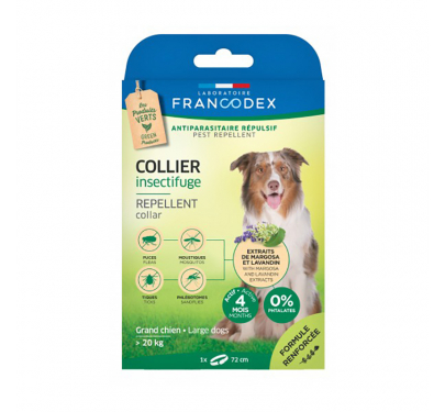 Francodex Αντιπαρασιτικό Περιλαίμιο - Κολάρο 72cm για Σκύλους 20kg και άνω