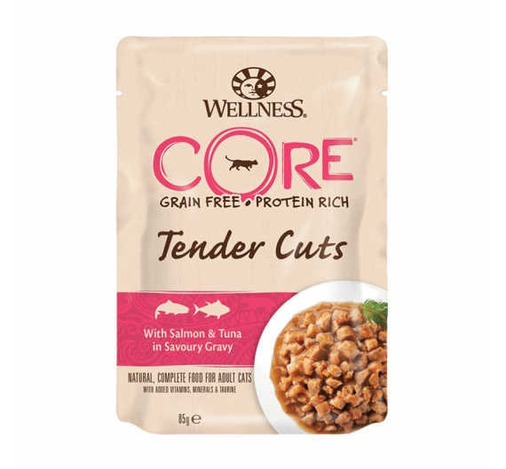 Wellness CORE Tender Cuts Σολομός & Τόνος 85gr