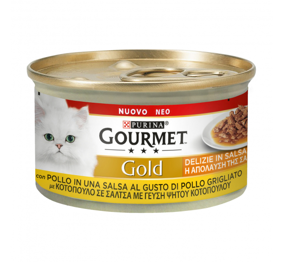 Purina Gourmet Gold "Η Απόλαυση της Σάλτσας" με Κοτόπουλο & Γεύση Ψητού Κοτόπουλου 85gr