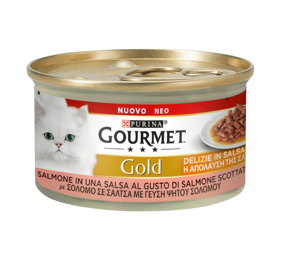 Purina Gourmet Gold "Η Απόλαυση της Σάλτσας" με Σολομό & Γεύση Ψητού Σολομού 85gr