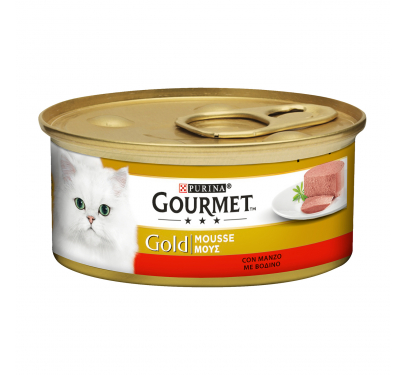 Purina Gourmet Gold Μους με Βοδινό 85gr