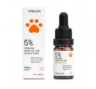 Ypsilon 5% CBD Έλαιο Κάνναβης 10ml με Έλαιο Σολομού