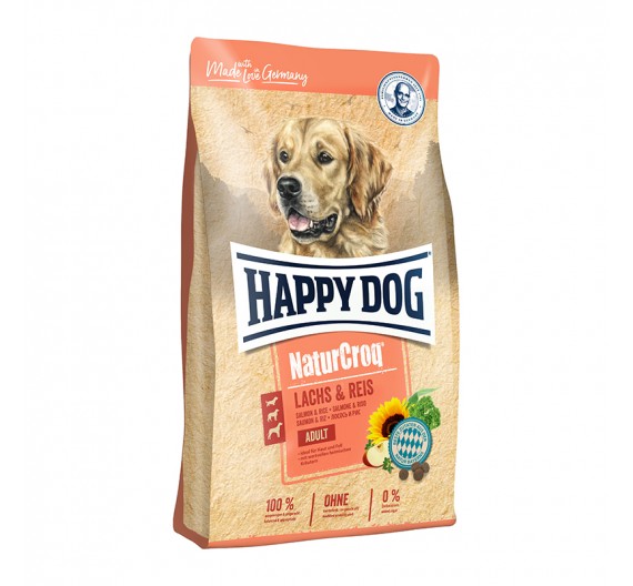 Happy Dog NaturCroq Σολομός & Ρύζι 12kg