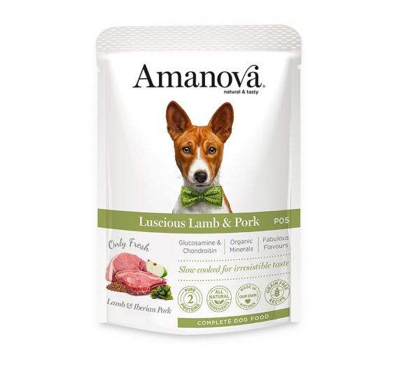 Amanova Dog Adult Luscious Lamb & Pork Grain Free 100g Φακελάκι