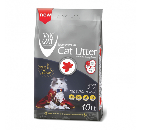 Ψιλή Άμμος Γάτας Van Cat Grey Odour Control Canada Clumping