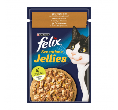 Felix Sensations με Γαλοπούλα & Σπανάκι σε Ζελέ 85gr