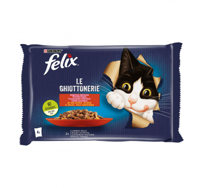 Felix  Πολυσυσκευασία με Βοδινό σε Ζελέ 4x85gr