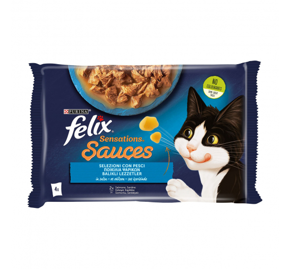 Felix Sensations Sauces Πολυσυσκευασία με Σολομό Σάλτσα Γαρίδα & Σαρδέλα Σάλτσα Καρότα 4x85gr