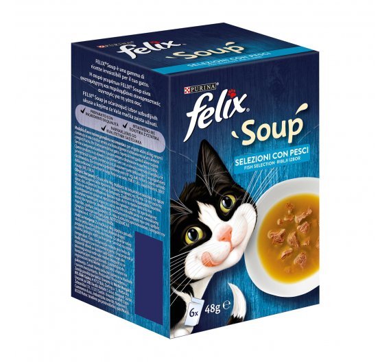 Felix Soups Πολυσυσκευασία με Μπακαλιάρο, Τόνο & Γλώσσα 6x48gr