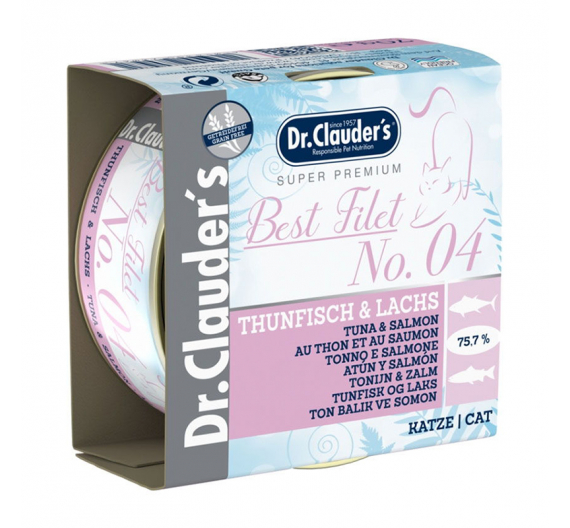 Dr Clauder's Cat Best Filet No4 Tuna & Salmon 70gr