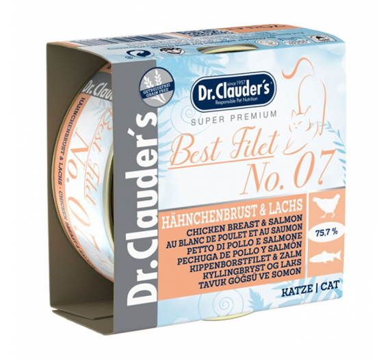 Dr Clauder's Cat Best Filet No7 Chicken Breast & Salmon 70gr