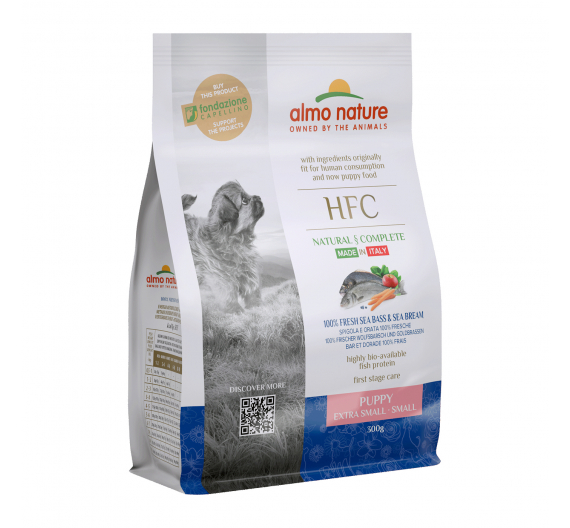 Almo Nature HFC XS-S Puppy Sea Bass & Bream 300gr Almo Nature HFC XS-S Puppy Sea Bass & Bream 300gr