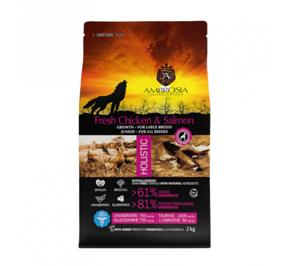 Ambrosia Grain Free Puppy Large Chicken & Salmon 2kg