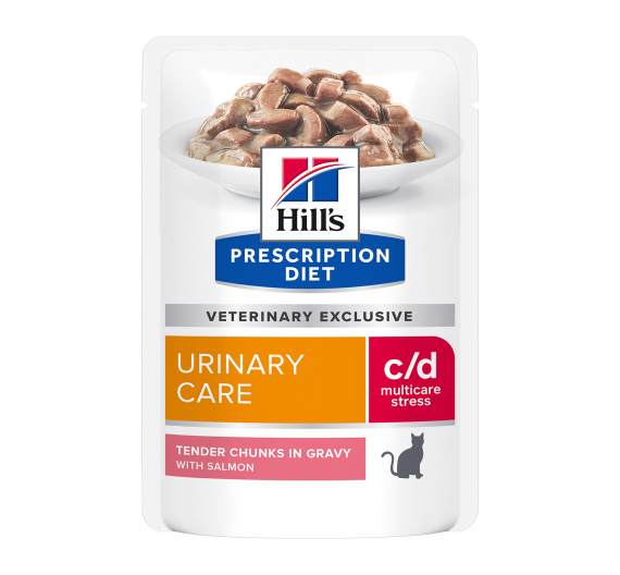 Hill's PD Feline c/d Urinary Stress Salmon Φακελάκι 85gr