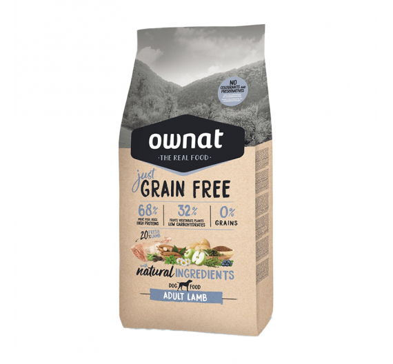 Ownat Just Dog Adult Grain Free Αρνί 3kg