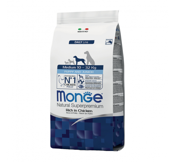 Monge Puppy & Junior Medium Chicken 3kg