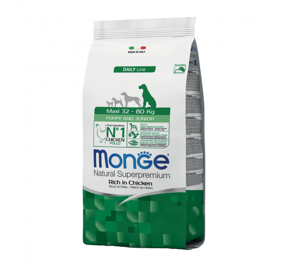 Monge Puppy & Junior Maxi Chicken 3kg Monge Puppy & Junior Maxi Chicken 3kg