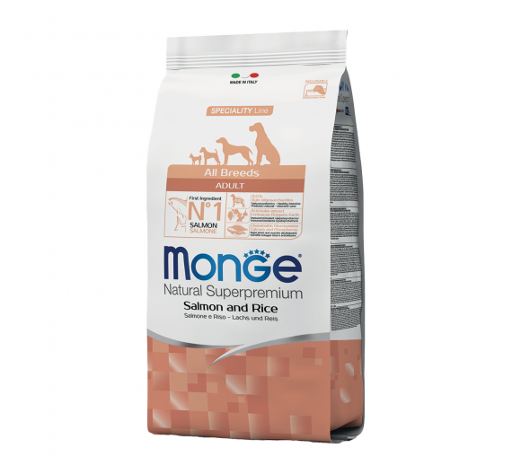 Monge Dog Adult All Breeds Salmon & Rice 12kg