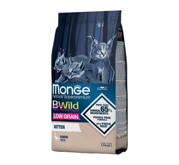 Monge Bwild Cat Kitten Goose 1.5kg