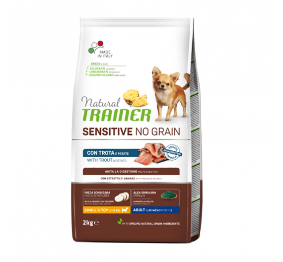 Natural Trainer Sensitive No Grain Adult Mini Πέστροφα 800gr