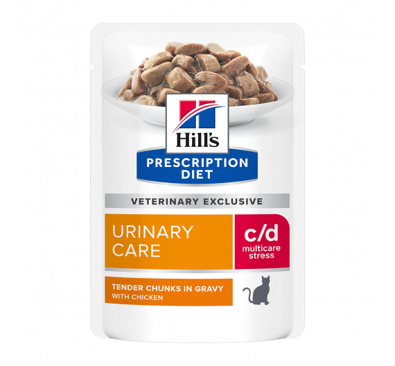 Hill's PD Feline c/d Urinary Stress Chicken Φακελάκι 85gr