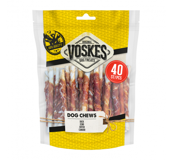 Voskes Sticks Rawhide With Duck 40τμχ 400gr